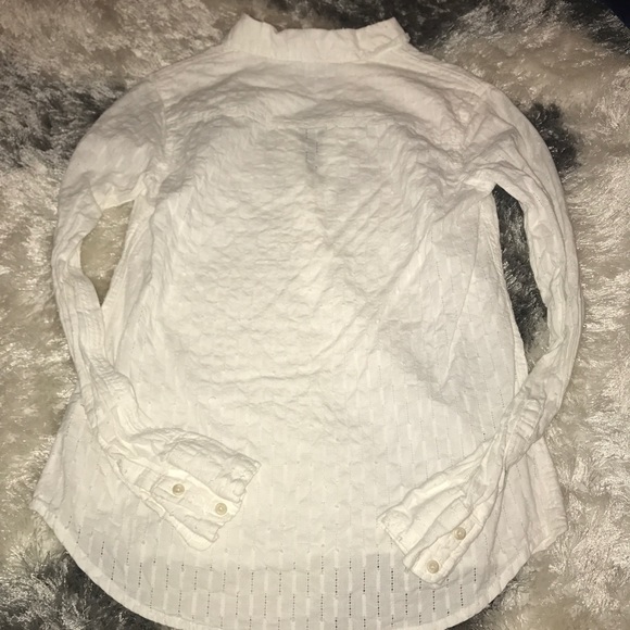 Textured white collared blouse - Picture 1 of 3